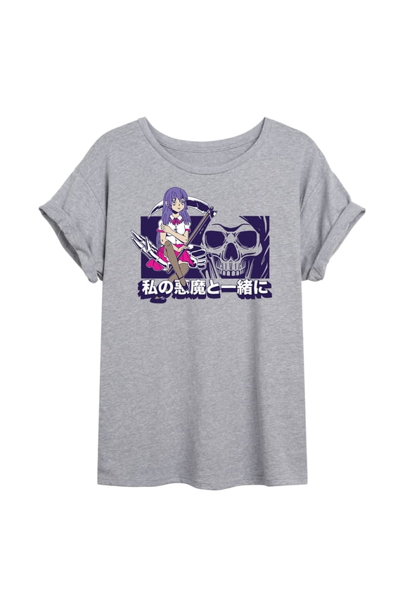 - Down With My Demons - Juniors Anime Ideal Flowy Muscle T-Shirt