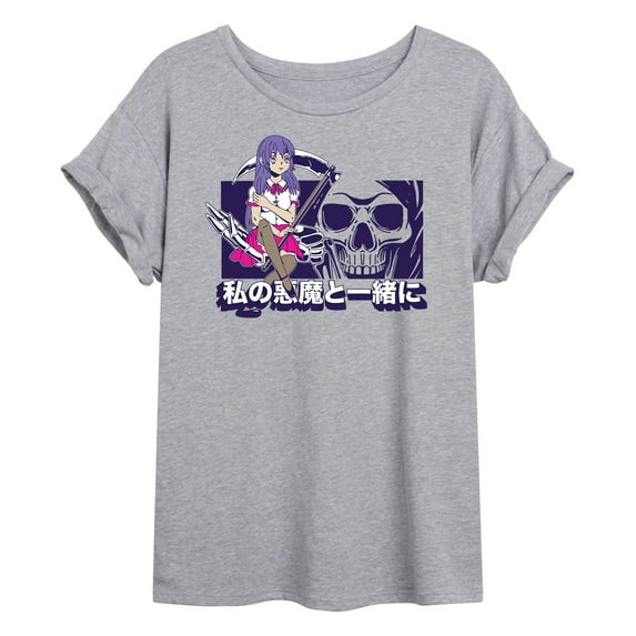 Instant Message - Down With My Demons - Juniors Anime Ideal Flowy Muscle T-Shirt