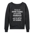 thumbnail image 1 of Instant Message - Drink Eggnog And Spoil The Grandkids Christmas - Women's Lightweight French Terry Long Sleeve Shirt, 1 of 6
