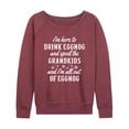 thumbnail image 1 of Instant Message - Drink Eggnog And Spoil The Grandkids Christmas - Women's Lightweight French Terry Long Sleeve Shirt, 1 of 6