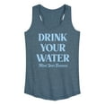 thumbnail image 1 of Instant Message - Drink Your Water Mind Your Business - Women's Racerback Tank Top, 1 of 6
