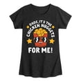 thumbnail image 1 of Instant Message - Dude, Chicken Nuggets For Me  - Toddler & Youth Girls Short Sleeve Graphic T-Shirt, 1 of 6