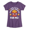 thumbnail image 1 of Instant Message - Dude, Chicken Nuggets For Me  - Toddler & Youth Girls Short Sleeve Graphic T-Shirt, 1 of 6