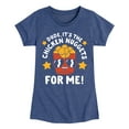 thumbnail image 1 of Instant Message - Dude, Chicken Nuggets For Me  - Toddler & Youth Girls Short Sleeve Graphic T-Shirt, 1 of 6