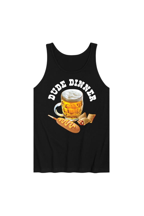 - Dude Dinner Beer Corn Dog - Men's Jersey Tank Top
