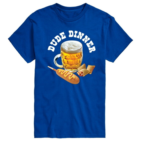 Instant Message - Dude Dinner Beer Corn Dog - Men's Short Sleeve Graphic T-Shirt