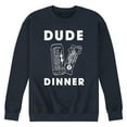thumbnail image 1 of Instant Message - Dude Dinner Energy Drink Protein Bar - Men's Crew Neck Fleece Pullover, 1 of 6