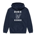 thumbnail image 1 of Instant Message - Dude Dinner Energy Drink Protein Bar - Men's Pullover Hooded Fleece Sweatshirt, 1 of 5