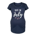 thumbnail image 1 of Instant Message - Due In July - Maternity Scoop Neck T-Shirt, 1 of 5