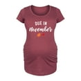 thumbnail image 1 of Instant Message - Due In November - Maternity Scoop Neck T-Shirt, 1 of 5