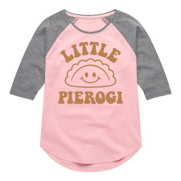 Instant Message - Dyngus Day - Little Pierogi - Polish Holiday Celebration - Toddler & Youth Girls Raglan Graphic T-Shirt