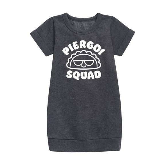 Instant Message - Dyngus Day - Pierogi Squad - Polish Holiday Celebration - Toddler & Youth Girls Fleece Dress
