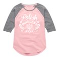 thumbnail image 1 of Instant Message - Dyngus Day - Polish Princess - Holiday Celebration - Toddler & Youth Girls Raglan Graphic T-Shirt, 1 of 6