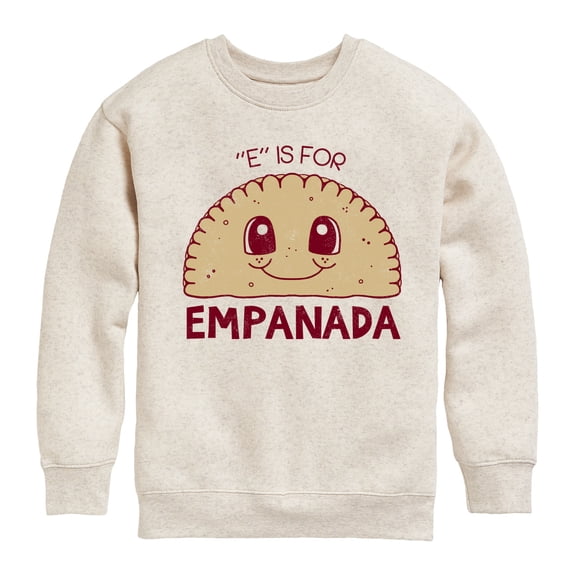 Instant Message - E Is For Empanada - Toddler & Youth Crewneck Fleece Sweatshirt