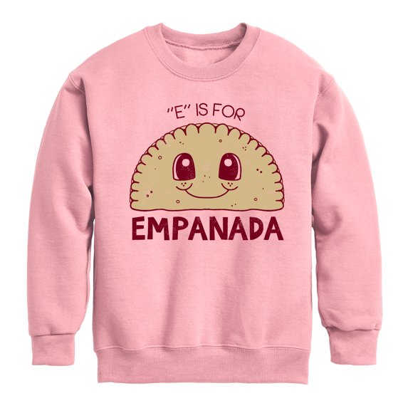 Instant Message - E Is For Empanada - Toddler & Youth Crewneck Fleece Sweatshirt