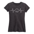 thumbnail image 1 of Instant Message - EKG Clover - Women's Short Sleeve Graphic T-shirt, 1 of 5