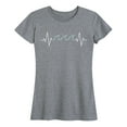 thumbnail image 1 of Instant Message - EKG Ocean Waves - Women's Short Sleeve T-Shirt, 1 of 5
