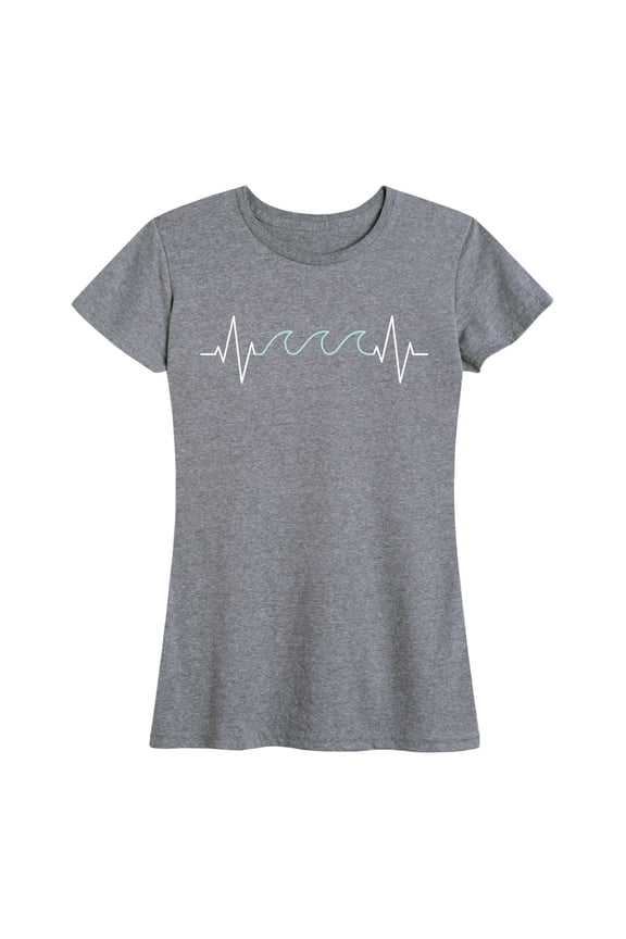 - EKG Ocean Waves - Women's Short Sleeve T-Shirt
