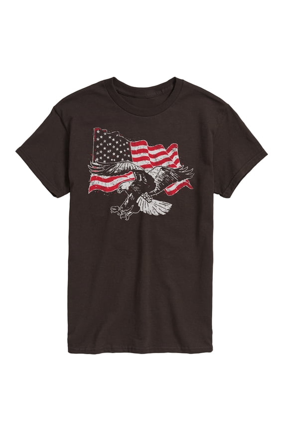 - Eagle American Flag - Men's Short Sleeve Graphic T-Shirt