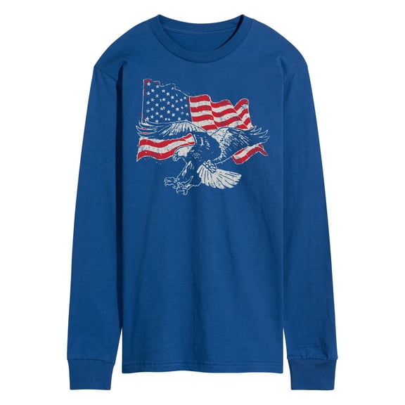 Instant Message - Eagle Flag   - Men's Long Sleeve T-Shirt