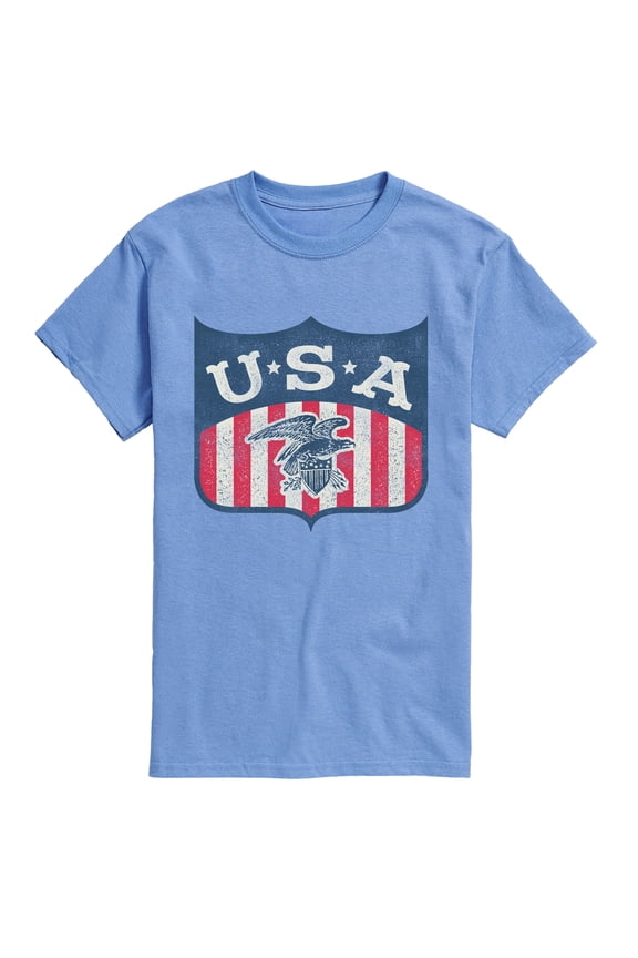 - Eagle Shield - Men's Short Sleeve Graphic T-Shirt
