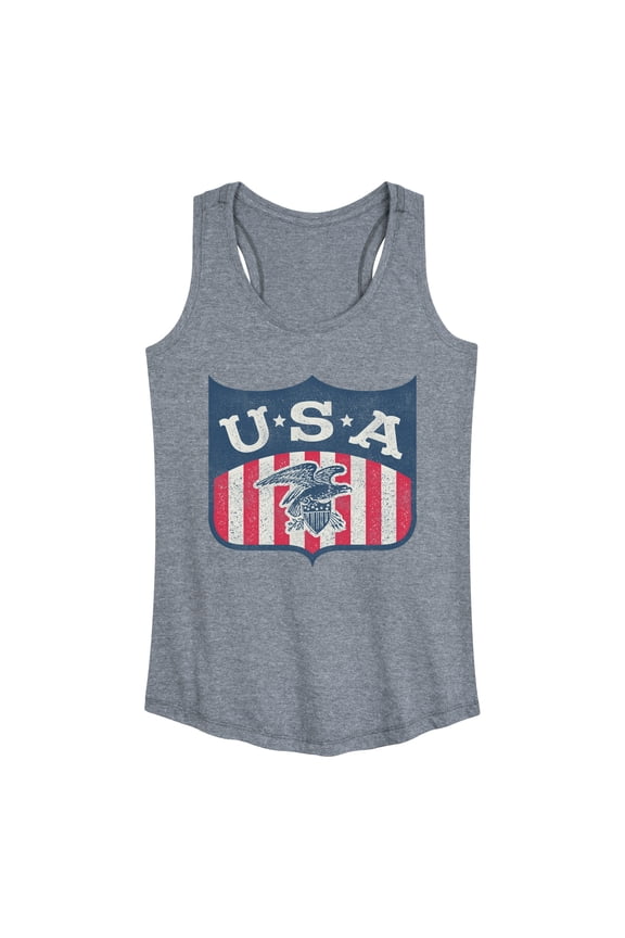 - Eagle Shield - Women's Racerback Graphic Tank