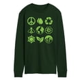 thumbnail image 1 of Instant Message - Earth Day Grid - Men's Long Sleeve Graphic T-Shirt, 1 of 4