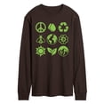 thumbnail image 1 of Instant Message - Earth Day Grid - Men's Long Sleeve Graphic T-Shirt, 1 of 4