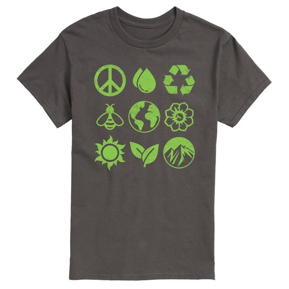 Instant Message - Earth Day Grid Short Sleeve Graphic T-Shirt