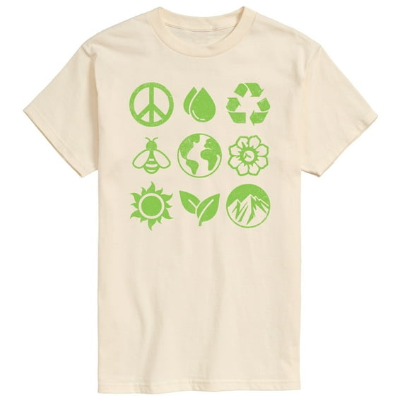 Instant Message - Earth Day Grid Short Sleeve Graphic T-Shirt