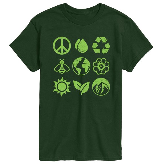 Instant Message - Earth Day Grid Short Sleeve Graphic T-Shirt