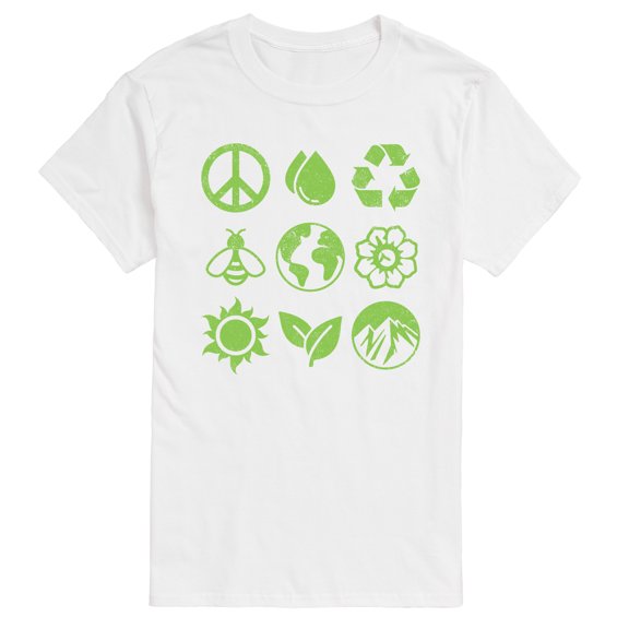 Instant Message - Earth Day Grid - Men's Short Sleeve Graphic T-Shirt