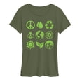 thumbnail image 1 of Instant Message - Earth Day Grid - Women's Short Sleeve Graphic T-Shirt, 1 of 4