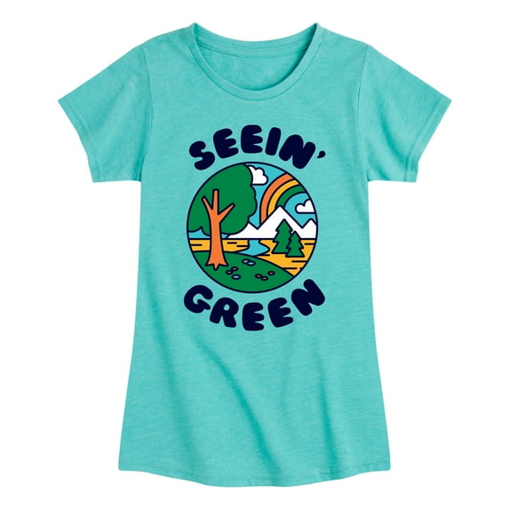 Instant Message - Earth Day - Seein' Green - Toddler & Youth Girls Short Sleeve Graphic T-Shirt