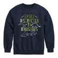 thumbnail image 1 of Instant Message - Easily Distracted By Dinosaurs - Toddler & Youth Crewneck Fleece Sweatshirt, 1 of 6