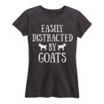 thumbnail image 1 of Instant Message - Easily Distracted By Goats Short Sleeve Graphic T-Shirt, 1 of 5