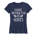 thumbnail image 1 of Instant Message - Easily Distracted By Goats Short Sleeve Graphic T-Shirt, 1 of 5