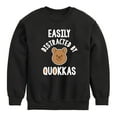 thumbnail image 1 of Instant Message - Easily Distracted By Quokkas - Toddler & Youth Crewneck Fleece Sweatshirt, 1 of 6