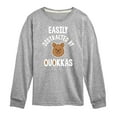 thumbnail image 1 of Instant Message - Easily Distracted By Quokkas - Toddler & Youth Long Sleeve Graphic T-Shirt, 1 of 6