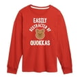 thumbnail image 1 of Instant Message - Easily Distracted By Quokkas - Toddler & Youth Long Sleeve Graphic T-Shirt, 1 of 6
