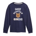 thumbnail image 1 of Instant Message - Easily Distracted By Quokkas - Toddler & Youth Long Sleeve Graphic T-Shirt, 1 of 6