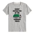 thumbnail image 1 of Instant Message - Easily Distracted By The Garbage Truck - Toddler & Youth Short Sleeve Graphic T-Shirt, 1 of 6