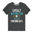thumbnail image 1 of Instant Message - Easily Distracted By Trampolines - Toddler Short Sleeve Tee, 1 of 4