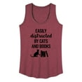 thumbnail image 1 of Instant Message - Easily Distracted Cats Books - Women's Racerback Tank Top, 1 of 6