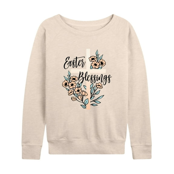 Instant Message - Easter Blessings - Women's Lightweight French Terry Long Sleeve Shirt