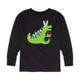 thumbnail image 1 of Instant Message - Easter Dinosaur - Kids Long Sleeve Tee, 1 of 6