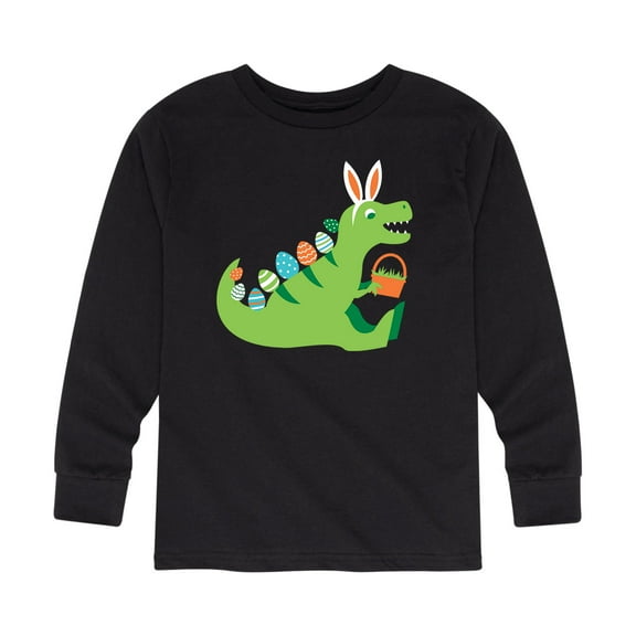 Instant Message - Easter Dinosaur - Youth Long Sleeve Tee