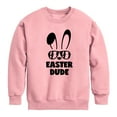 thumbnail image 1 of Instant Message - Easter Dude Bunny - Toddler And Youth Crewneck Fleece Sweatshirt, 1 of 5