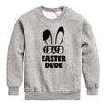 thumbnail image 1 of Instant Message - Easter Dude Bunny - Toddler And Youth Crewneck Fleece Sweatshirt, 1 of 6