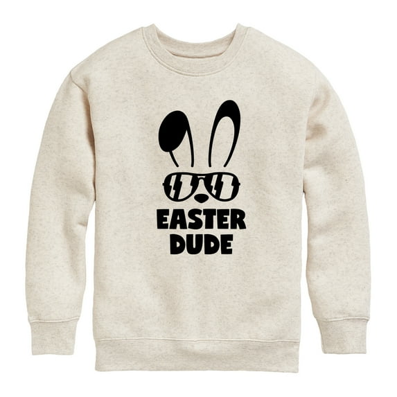 Instant Message - Easter Dude Bunny - Toddler And Youth Crewneck Fleece Sweatshirt